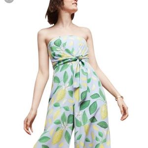 Anthropologie Lemon 🍋 Strapless Romper NWT size 6
